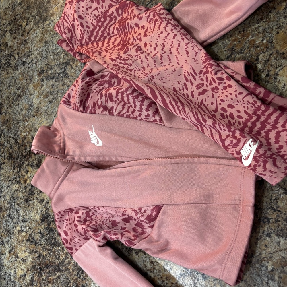 Nike Kids Pink Patterned Bomber Jacket Set